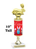 Easter theme trophy.  Festive award for your Easter pageants, contests, competitions and more.  stem Bunny