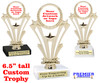 Custom trophy 6.5" tall.  Upload your logo or custom artwork for a unique award perfect for any event, contest or gift. h416