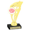 Custom trophy 7.5" tall.  Upload your logo or custom artwork for a unique award perfect for any event, contest or gift. ph113