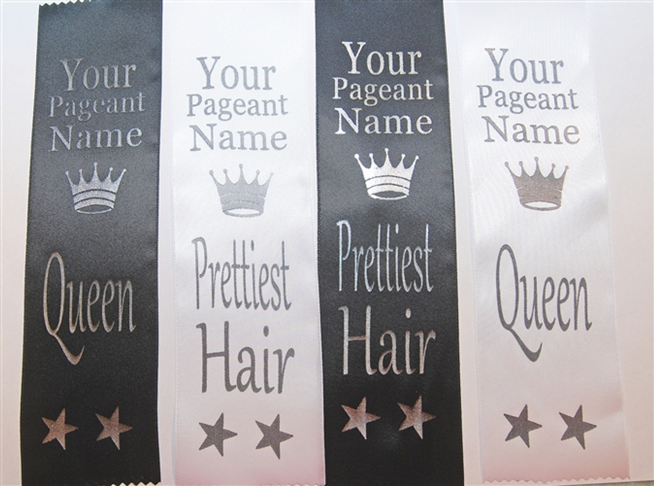 New Printed Award Ribbon - Available in multiple colors and titles.  Customize with your text. - Premier Crowns and Awards