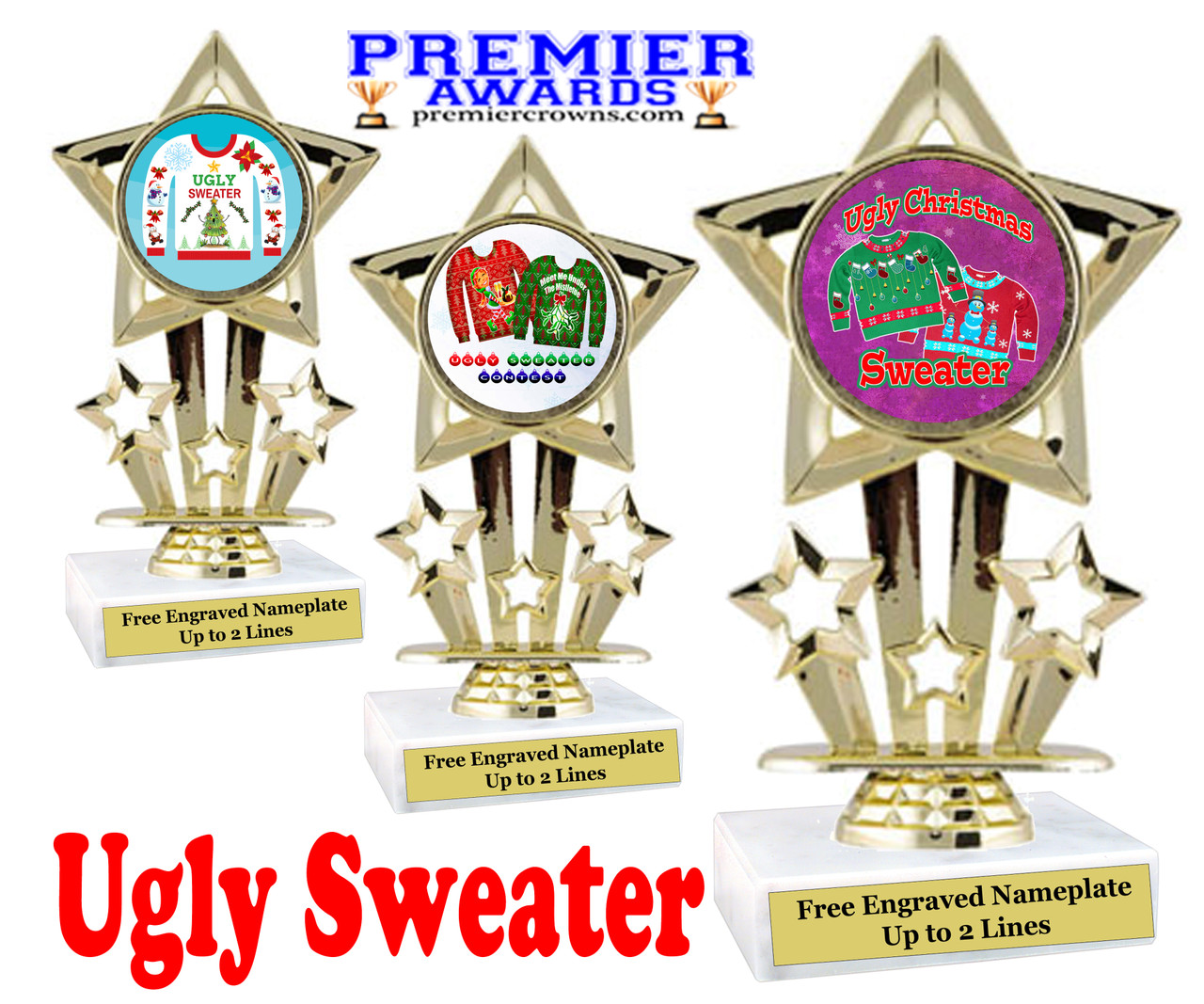 ugly christmas sweater trophy