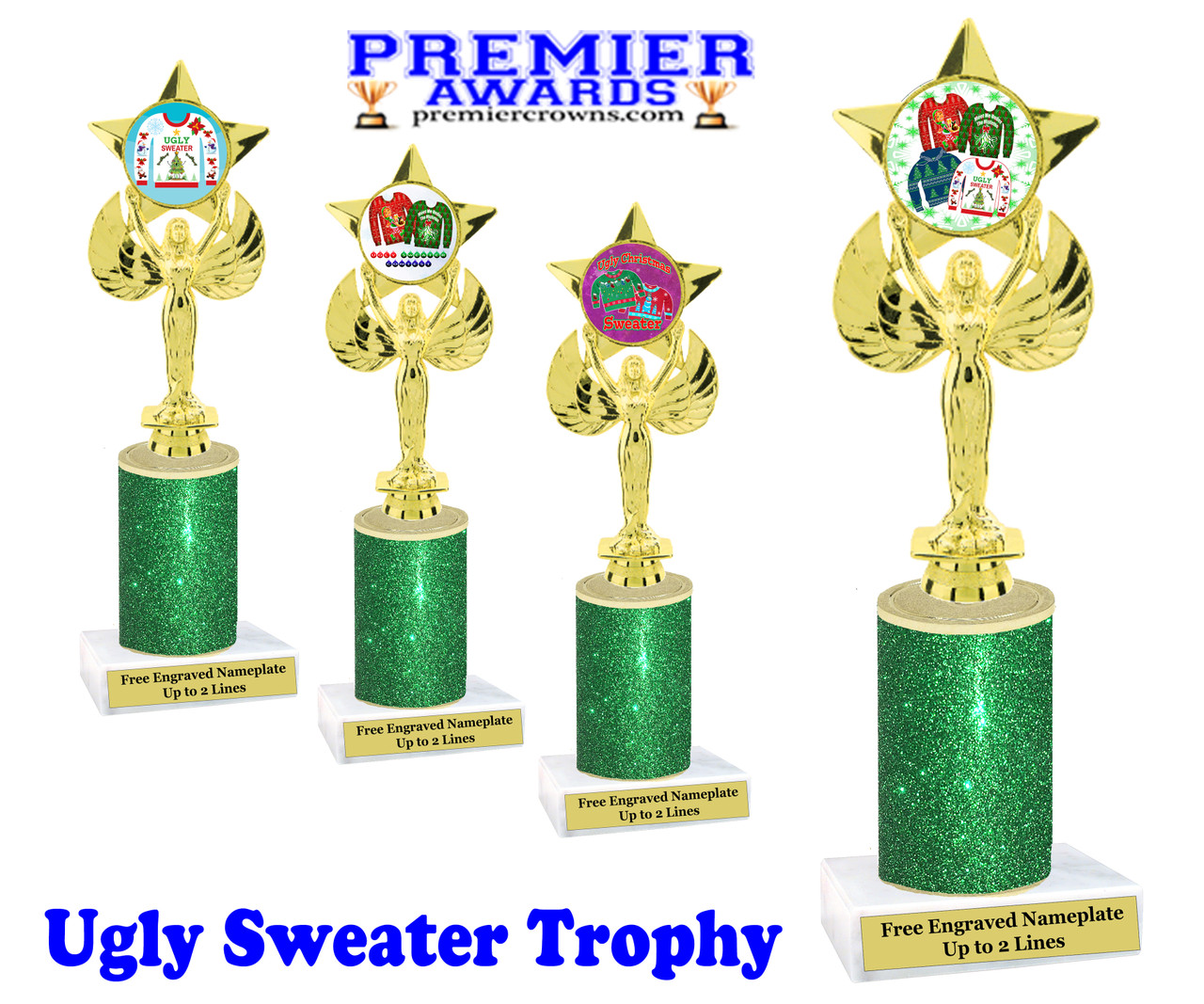 ugly christmas sweater trophy