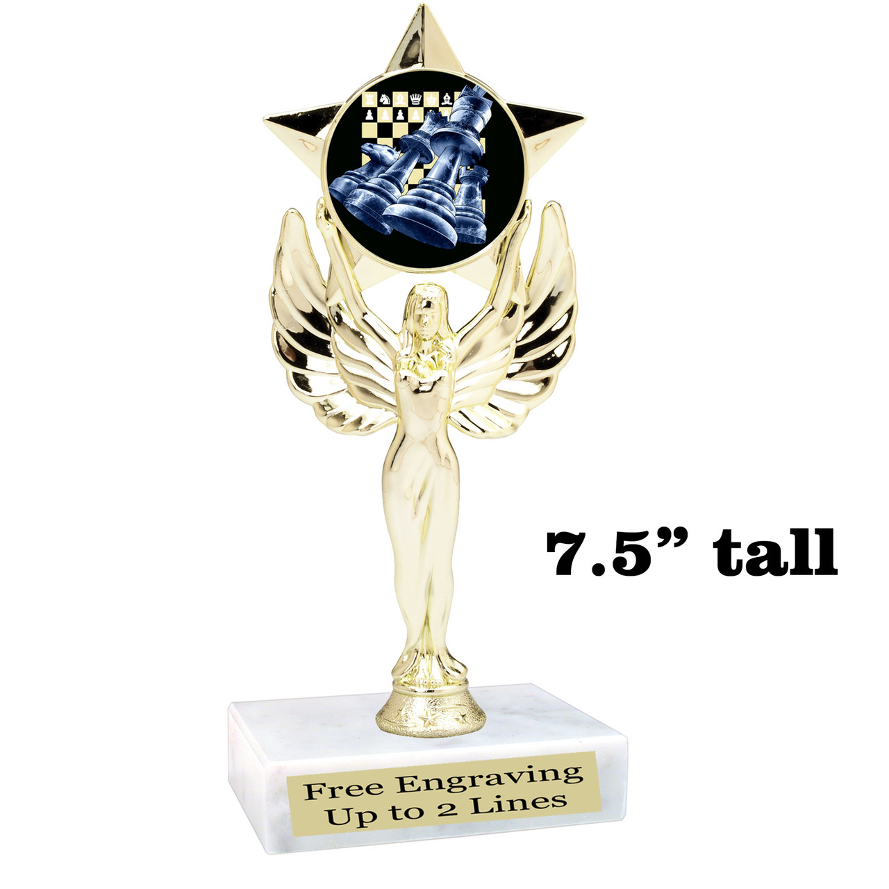 BINGO! trophy. 6tall with choice of insert design. Great award for your  Bingo games and Family Game Nights! 7517