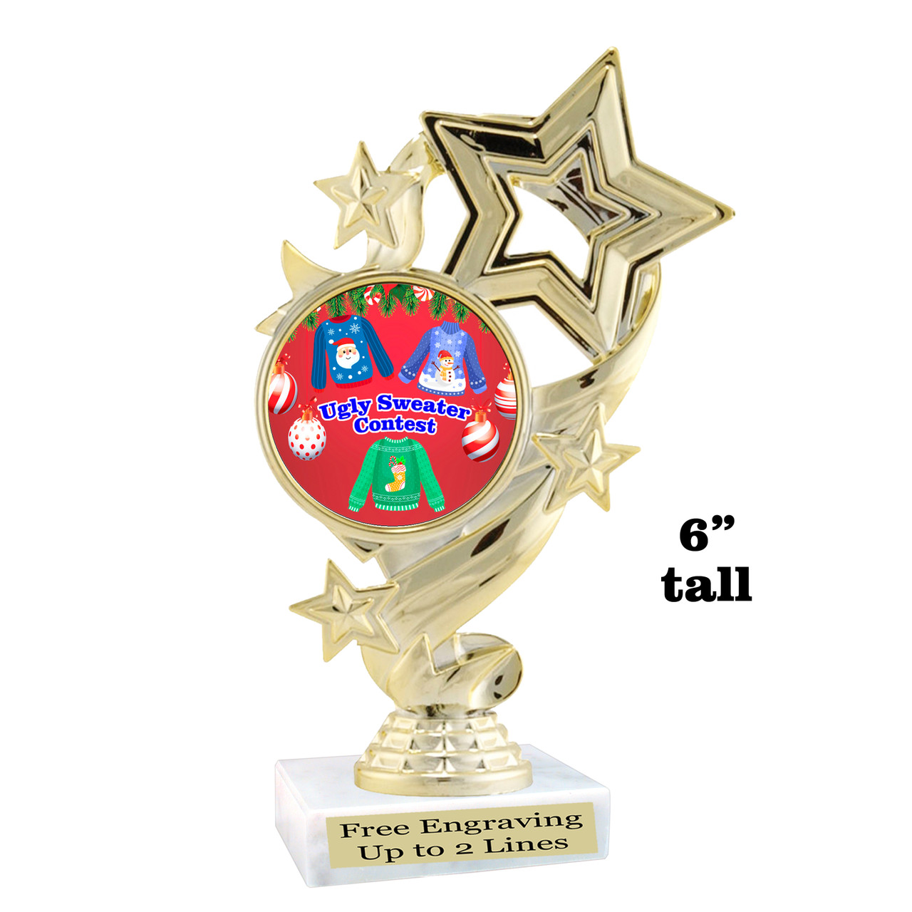 BINGO! trophy. 6tall with choice of insert design. Great award for your  Bingo games and Family Game Nights! 7517