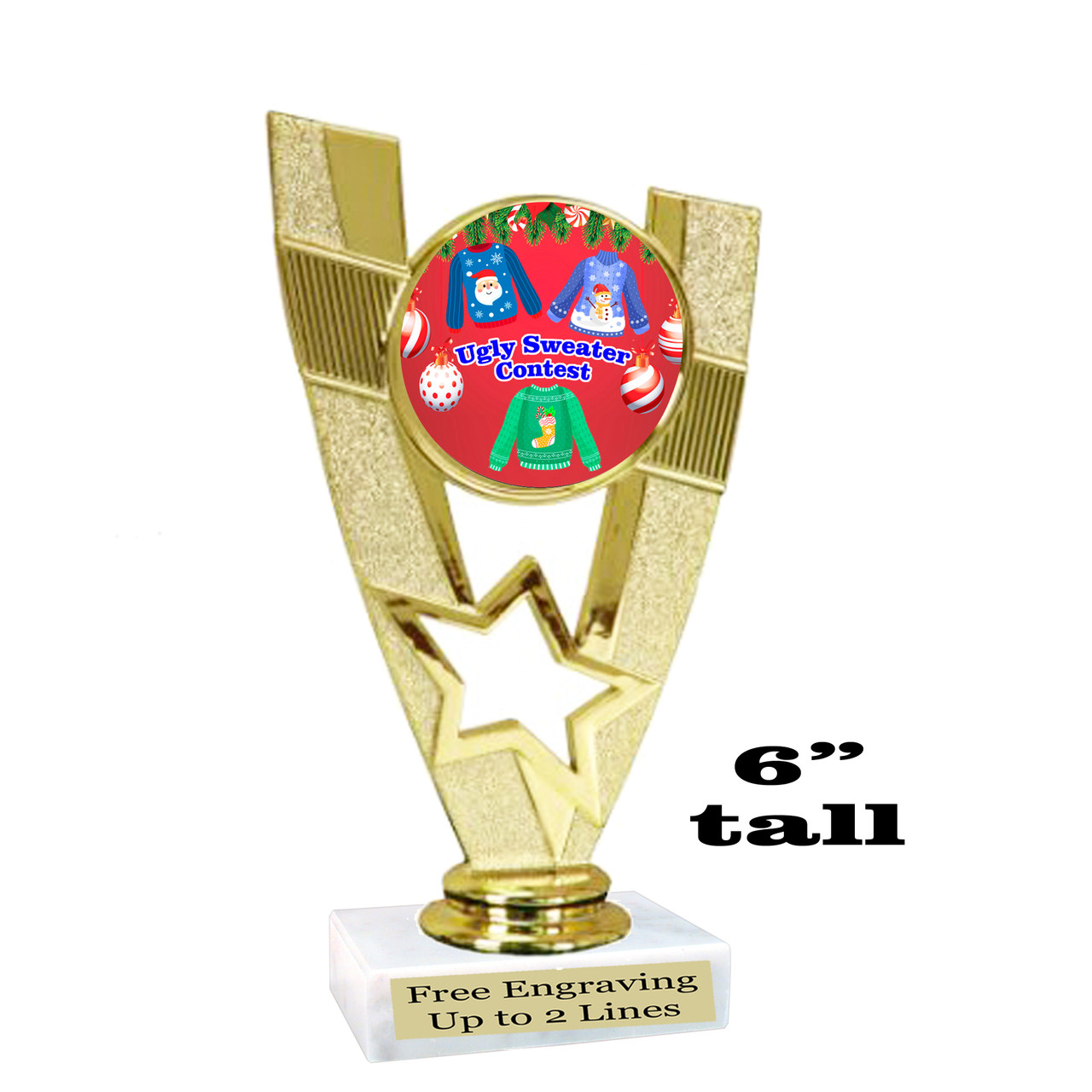 Ugly sweater shop trophy