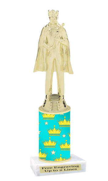 King figure on crown themed column.  Great for your pageants, festivals, contests or just for your favorite King