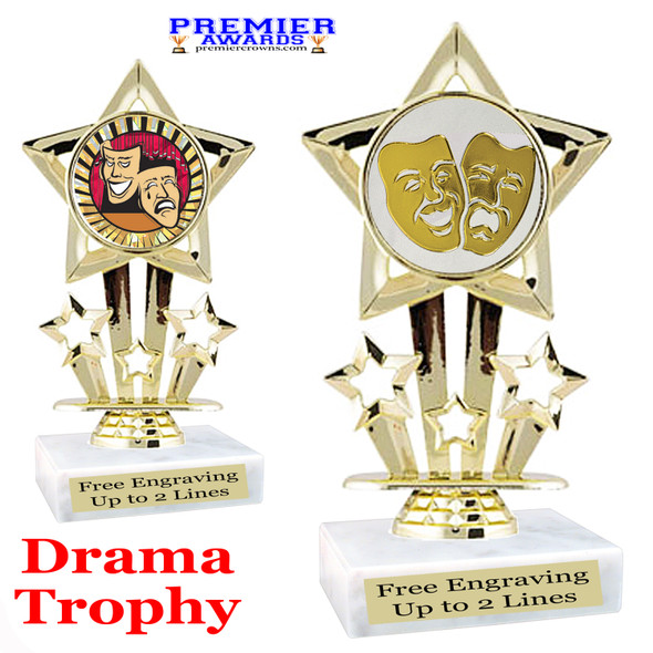 Drama themed figure.  Choice of 5 designs.  Great for your pageants, festivals, contests or just for your favorite Star.   767