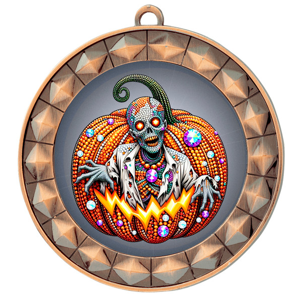 Halloween theme medal.  Choice of medal.  Great for pumpkin carving, decorating or any Halloween event - 935