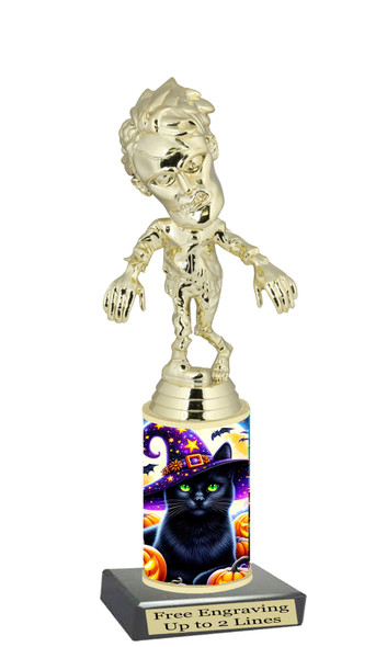 Our Exclusive Halloween trophy. Great trophy for your Halloween events, pageants and more.  10" tall - Sub H9