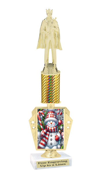 Holiday theme trophy. Choice of figure.  15" to 18" tall- Great for all of your holiday events and contests. R450-3