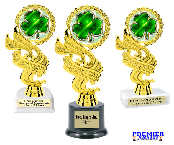 St Patrick's Day  Theme trophy.  Great trophy for your pageants, events, contests and more!   ph40