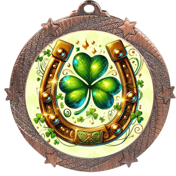 St Patrick's Day theme Medal. Festive medals for your St Patrick's Day themed pageants, contests, Parades and more.  Choice of medal finish.  950