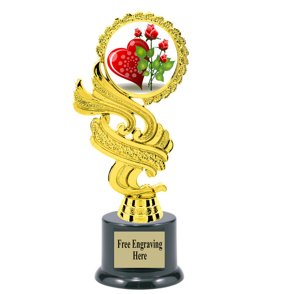 Valentine - Heart Theme trophy.  Great trophy for your pageants, events, contests and more!   ph40-2