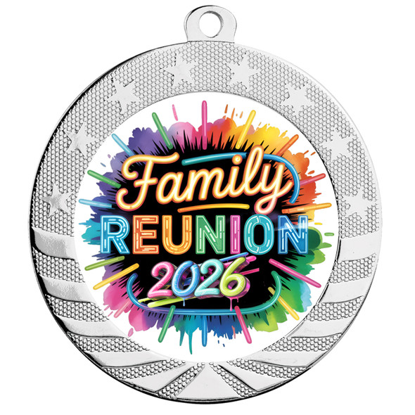 Family Reunion medal available in gold, silver or bronze. Great for your Family Reunion games, contests, activities and more