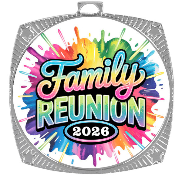 Family Reunion medal available in gold, silver or bronze. Great for your Family Reunion games, contests, activities and more
