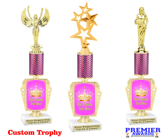 Custom trophy with choice of  figure and trophy height.  Height starts at 15" 