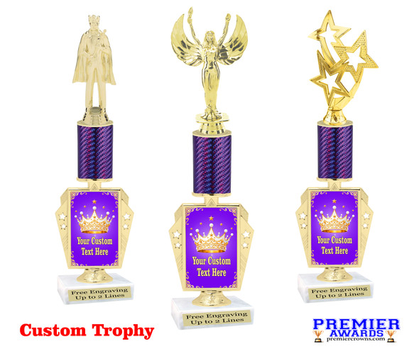 Custom trophy with choice of  figure and trophy height.  Height starts at 15" 