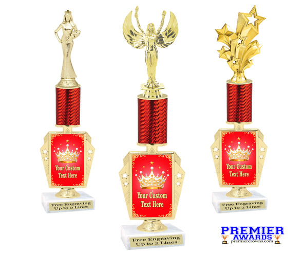 Custom trophy with choice of  figure and trophy height.  Height starts at 15" 