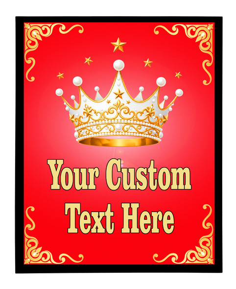 Custom Full Color Plaque.  Choice of black or brown plaque with full color plate.  5 Plaques sizes available 