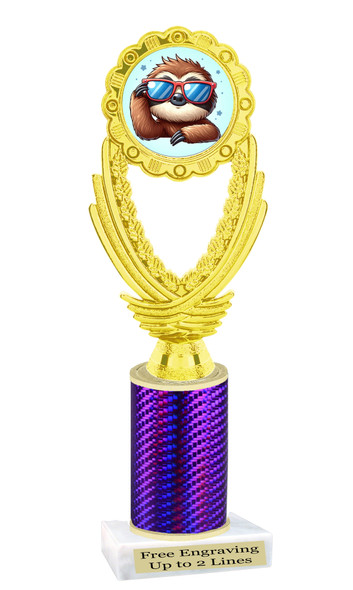Summer theme trophy.   Great for your Pageants, contests, activities and more  Choice of color and trophy height. 