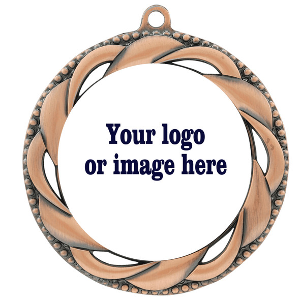 Bronze Custom medal.  Upload your logo, art work or text for a unique medal great for any event!