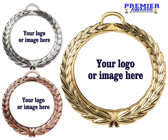 Custom medal.  Upload your logo, art work or text for a unique medal great for any event!  Choice of gold, silver or bronze.