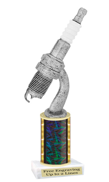 Automotive trophy.  Great trophy for car shows, contests, car guys and more.  Choice of base, column color and trophy height