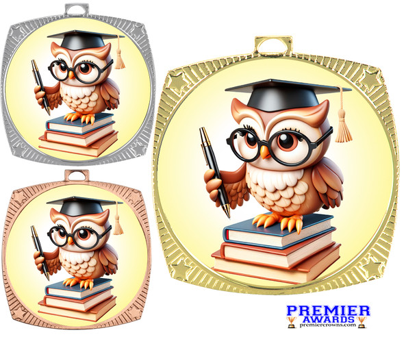 School - Back to School theme medal.  Great for Back to School events, pageants and more.  Includes free back of medal engraving and neck ribbon