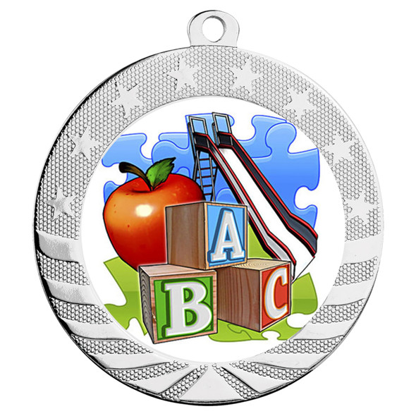 School - Back to School theme medal.  Great for Back to School events, pageants and more.  Includes free back of medal engraving and neck ribbon