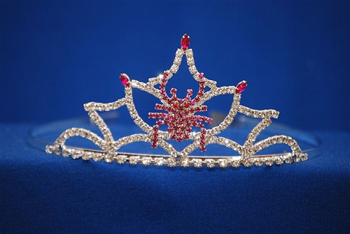 Purple spider tiara with side combs 2.5