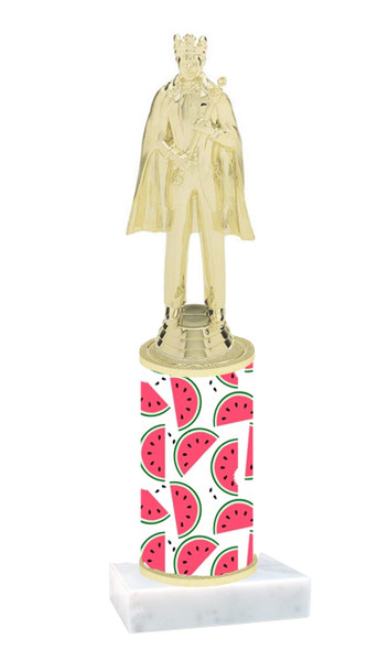 Watermelon  pattern  trophy with choice of trophy height and figure (021