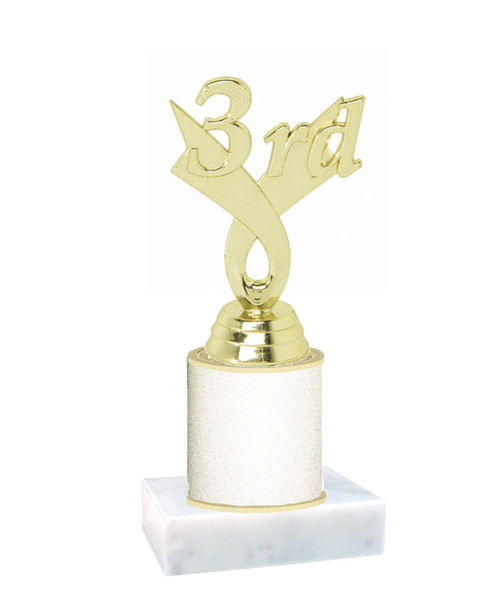  Glitter Column trophy with choice of glitter color.  5  1/2"  tall - great for side awards, participation and more!  3rd