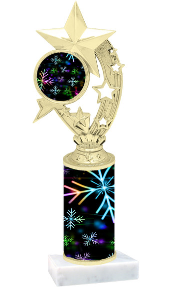 Winter - Christmas theme  trophy with choice of trophy height  with matching insert.  (042