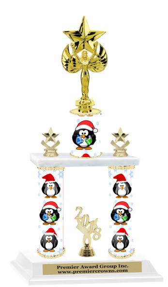 Winter theme  2-Column trophy.  Numerous trophy heights and figures available  (0010