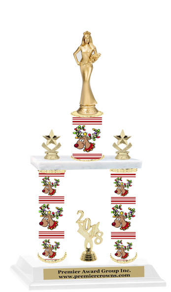  Winter theme  2-Column trophy.  Numerous trophy heights and figures available  (0011