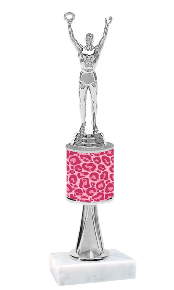 Go "wild" with your awards!  Animal Print Trophy with choice of figure and trophy height.  Trophy heights starts at 10" tall  (stem014