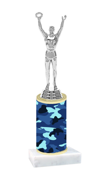Camo Trophy  with choice of figure and trophy height.  Trophy heights starts at 10" tall  - 001