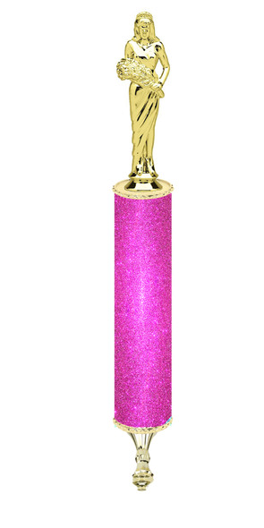 Glitter Scepter!  20" tall with choice of figure.   Hot Pink Glitter
