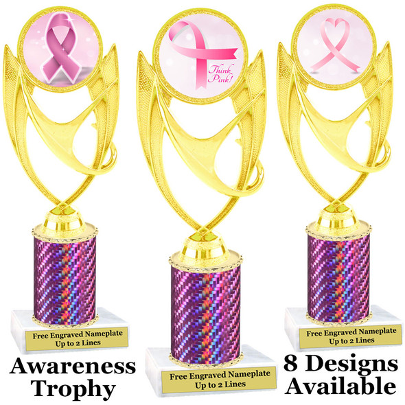 Awareness theme trophy.  Pink Prism column with choice of art work.  Numerous heights available. PH28