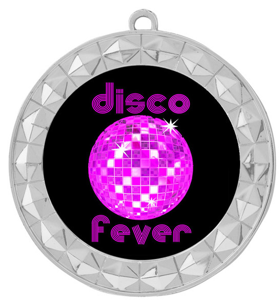 Disco theme medal.  Choice of 6 designs.  Includes free engraving and neck ribbon.  (disco - 935s