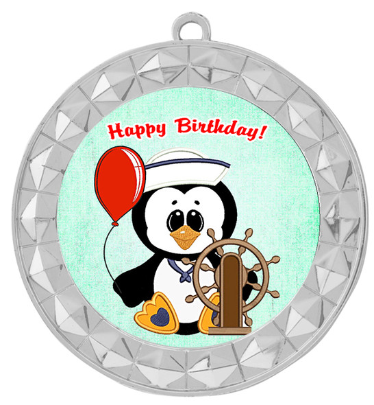 Kids Birthday theme medal. Choice of 8 designs. Includes free engraving and neck ribbon. (bday - 935s Kids Birthday theme medal. Choice of 8 designs. Includes free engraving and neck ribbon. (bday - 935s