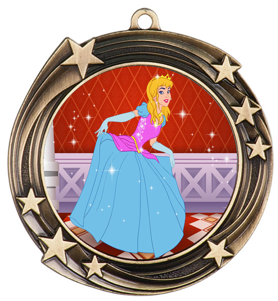  Princess theme medal with choice of 4 designs.  Our exclusive designs!  (930-g