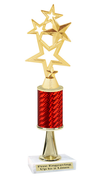 Star  trophy.  Great trophy for your pageants, events, contests and more!   1 Column w/stem.. 4115