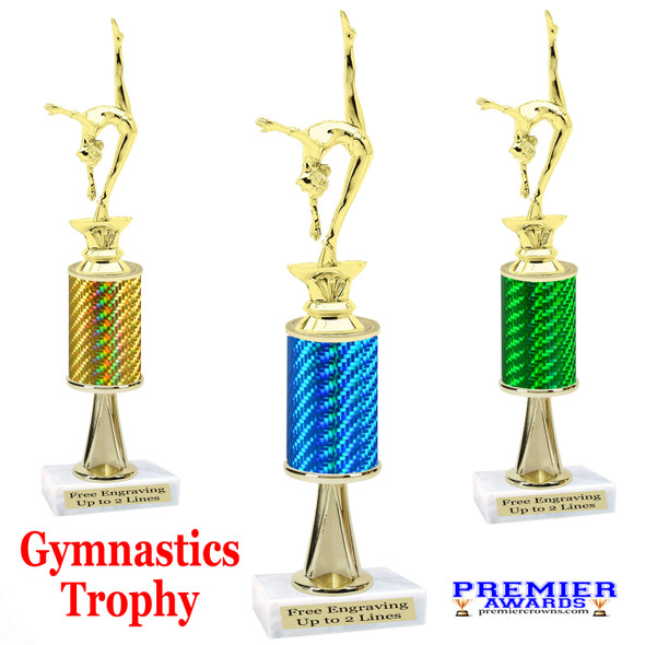 Gymnastics -  Dance Trophy.  Great trophy for your pageants, events, contests and more!   1 Column w/stem.. 2401