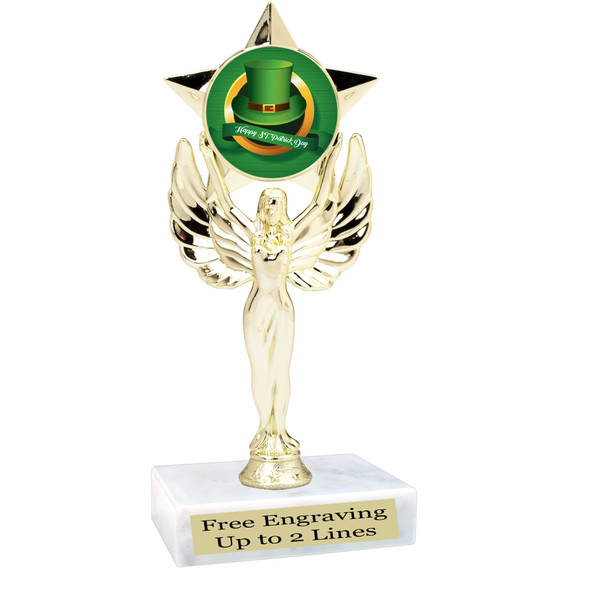 St. Patrick's Day Trophy.   Great award for your pageants, events, competitions, parties and more.  -003