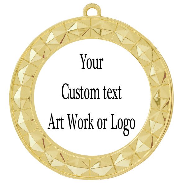 Custom medal.  Upload your logo, art work or text for a unique medal great for any event!  935G