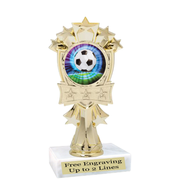 Soccer trophy. 6" Soccer trophy with choice of artwork. MF3260 Soccer trophy. 6" Soccer trophy with choice of artwork. MF3260