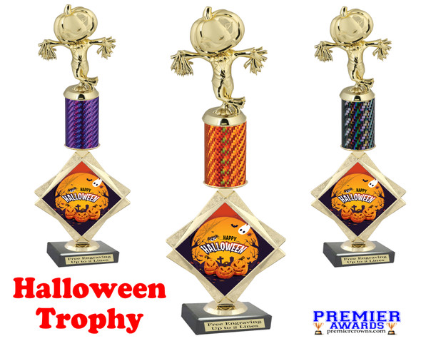 Halloween trophy. Great trophy for your Halloween events, pageants and more.  15" tall w/Scarecrow