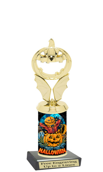 Our Exclusive Halloween trophy. Great trophy for your Halloween events, pageants and more.  10" tall - Sub 8