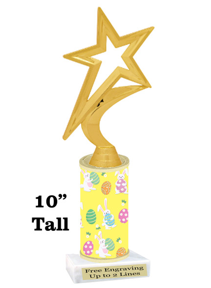 Easter theme trophy.  Festive award for your Easter pageants, contests, competitions and more.  sub02
